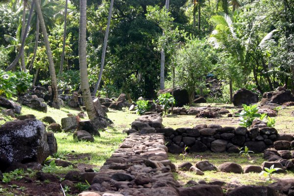 Ancient sites of paepae's onced used for ceremonies and rituals.